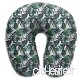 Travel Pillow Tropical Leaves Dark Memory Foam U Neck Pillow for Lightweight Support in Airplane Car Train Bus - B07V3WQ2ZP